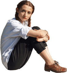 Download People Woman Women Lady Sitting Looking - Sitting Png