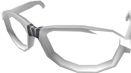 White Nerd Glasses By Bbjfp - Roblox Transparent Material Png