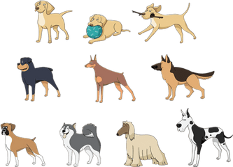 Great Dane Dog Puppy Cartoon Drawing - Guard Dog Breeds Png