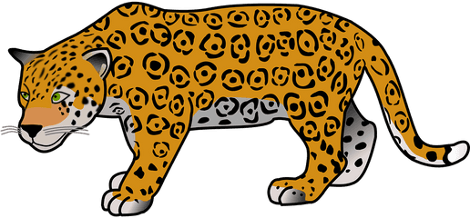 Walking Jaguar Png Transparent Picture - Cheetah Clipart