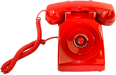 Red Old School Phone - Red Old School Telephone Transparent Png