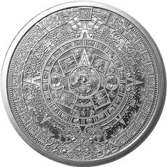 Aztec Calendar Png Transparent - Aztec Calendar Silver Coin