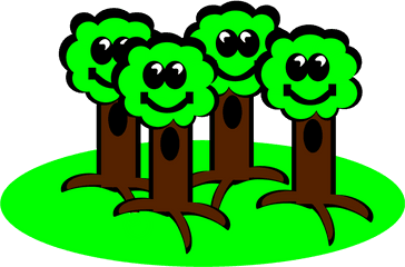 Trees Clipart Vector Clip Art Online - Happy Trees Clipart Png