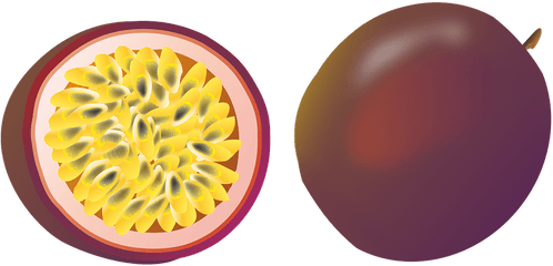 Passion Fruit Food - Purple Passion Fruit Clipart Png