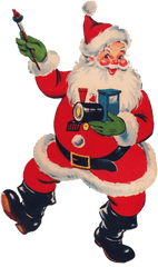 Making Merry For Over 25 Visitors Christmas Clipart - Christmas Clipart Vintage Santa Png