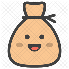 Smiley Sack Emoji Icon Of Flat Style - Cartoon Png