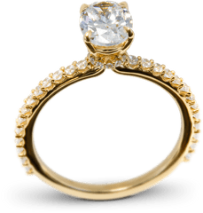 Paloma Gold Princess Engagement Ring - Magic Ring Full Diamond Png