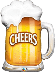 Beer Cheers Balloon With Helium - Happy Birthday Beer Mug Png