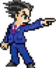 Phoenix Wright - Phoenix Wright Pixel Transparent Png