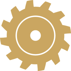 Gold Gear Clipart - Gear Shape Png