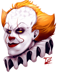 Download Pennywises Smug Face By - Pennywise Art Png