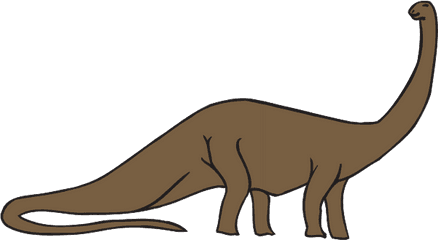 Brachiosaurus Clip Art - Dinosaur With Long Neck And Tail Png