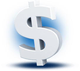 3d White Money Symbol Featuredcontent - Dollar Png