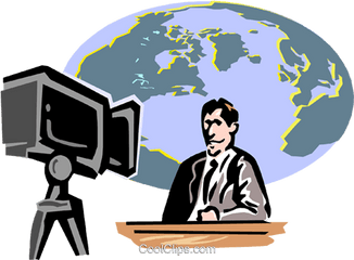 News Anchor Royalty Free Vector - News Anchor Clipart Png