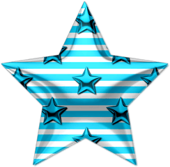 Monica Michielin Alphabets Blue Stripes Stars Alphabet - Girly Png