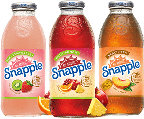 Snapple Fruit Punch 20 Fl Oz - Orange Soft Drink Png