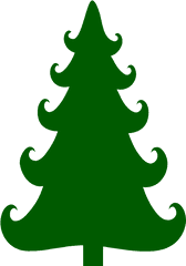 Cute Christmas Tree Silhouette Clipart - Christmas Tree Silhouette Png