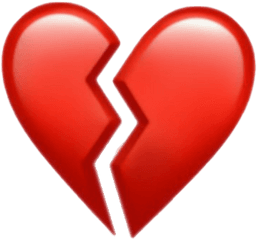 Broken Heart Png Pic Background Real - Iphone Broken Heart Emoji Png