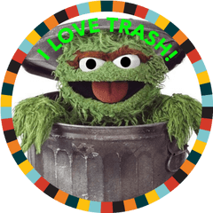 I Love - Oscar Sesame Street Png