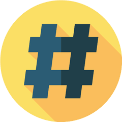 Hashtag - Hashtag Flat Icon Png