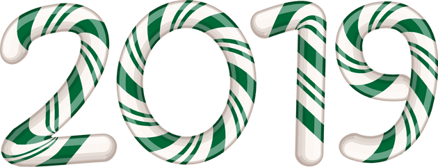 Clipart Candy Green Transparent Free - Candy Cane 2019 Png