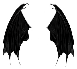 Stickergang Black Dragon Demon Wings Fly Claws Sweet - Realistic Devil Wings Png