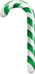 Christmas Candy Cane - Transparent Green Candy Cane Png