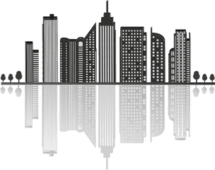 Skyline Building Silhouette Like Hip Hop City - Building Png Construction Building Vector Png