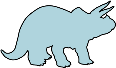 Light Blue Triceratops Png Svg Clip Art For Web - Download Animal Figure