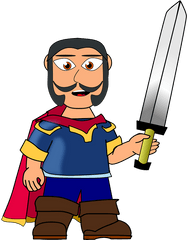 Clipart - Man With A Sword Cartoon Png