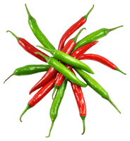 And Fresh Green Red Chilli - Free PNG