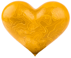 Heart Abstract Gold PNG File HD