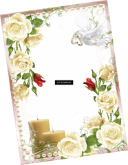 Download Wedding Flowers - Frame Rose White Png