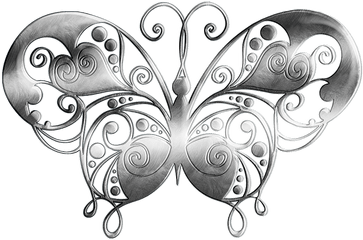 Butterfly Metal Silver Free Image Transparent PNG