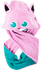 Pokemon - Jigglypuff Hooded Infinity Scarf Soft Png