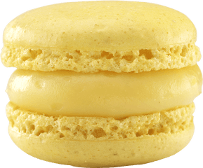 Lemon Macaron - Cute Macaroons Transparent Png