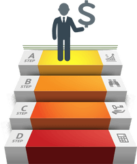 Ladder Of Success Vector Image Png - Cartoon Stairs Transparent Background