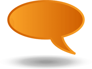 Discussion Clipart Speech Bubble - Orange Bubble Text Png