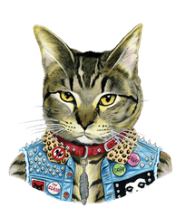 Cat Face - Berkley Cats Illustrations Png Download Animals Wearing Clothes Art