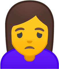 Person Frowning Emoji - Person Pouting Emoji Png