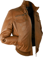 Leather Brown Jacket Photos Free Download Image - Free PNG