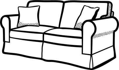 Old Furniture Clipart - Living Room Coloring Page Png