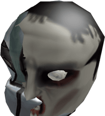 Half Zombie Robot Head - Roblox Roblox Zombie Head Png