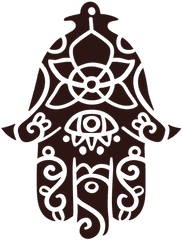 Upside Down Hamsa Hand Black - Hamsa Hand Upside Down Png