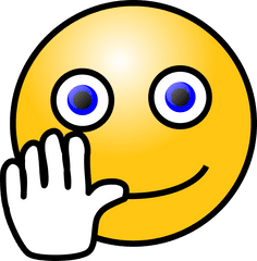 Emoticon Smiley Waves - Free Vector Graphic On Pixabay Waving Goodbye Emoji Gif Transparent Background Png