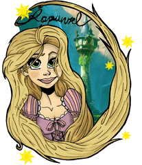 Download Rapunzel Summer Fanart - Tangled Png Image With No Fictional Character