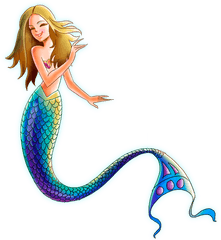 Png Background - Transparent Background Mermaid Cartoon Png