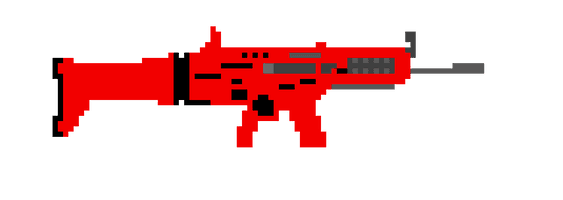 Art Weapon Royale Fortnite Battle Pixel Red - Free PNG