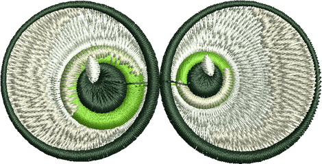 Cartoon Eyes Free Embroidery Design Falcon - Green Eye Png