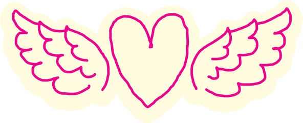 Free Heart Hand Drawn Wing 1187446 Png With Transparent - Girly